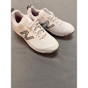 New Balance Men Baseball Cleats White Revlite Size 8 LTUPETW2
